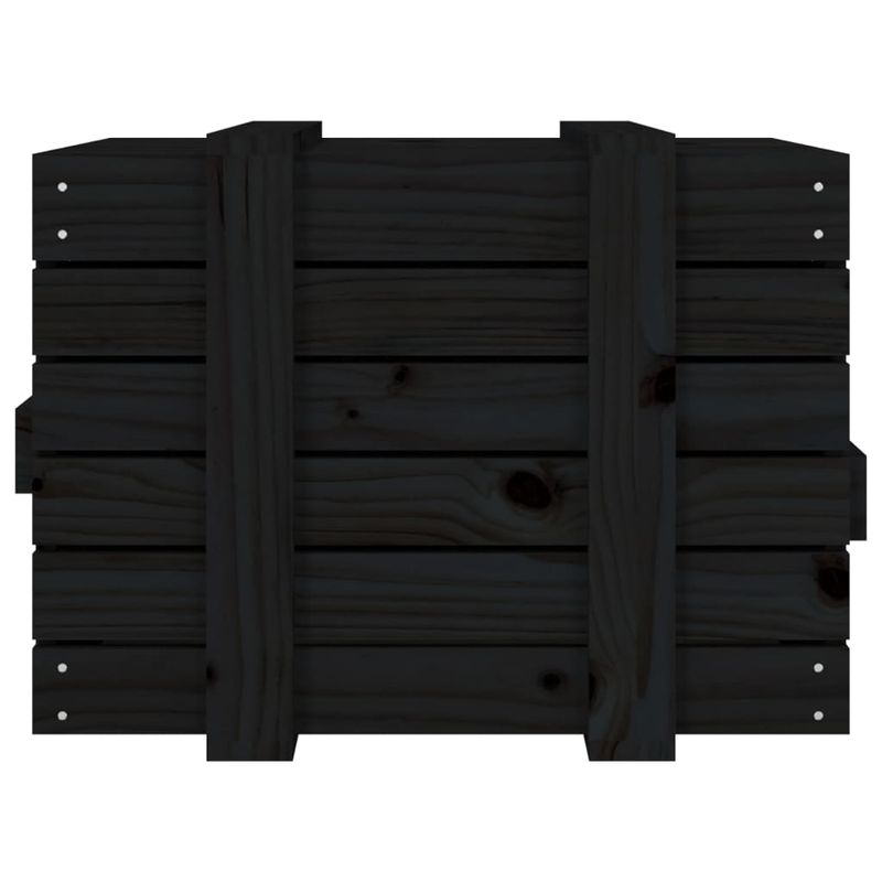 Casa si Gradina - Mobilier - Organizare si depozitare - Cutii depozitare - Cutie de depozitare, negru, 58x40,5x42 cm, lemn masiv de pin - Infinity.ro