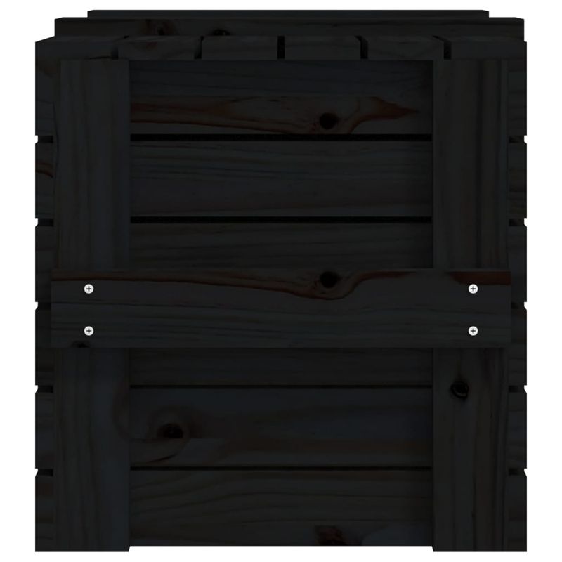 Casa si Gradina - Mobilier - Organizare si depozitare - Cutii depozitare - Cutie de depozitare, negru, 58x40,5x42 cm, lemn masiv de pin - Infinity.ro