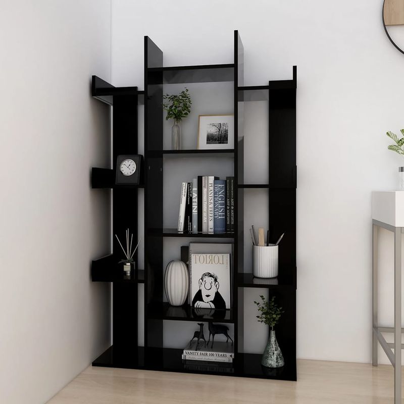 Casa si Gradina - Mobilier - Biblioteci si rafturi - Biblioteci - Biblioteca, negru, 86x25,5x140 cm, PAL - Infinity.ro