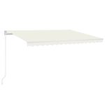 Casa si Gradina - Gradina si terasa - Umbrele si pavilioane - Umbrele - Copertina retractabila manual LED, crem, 450x350 cm - Infinity.ro