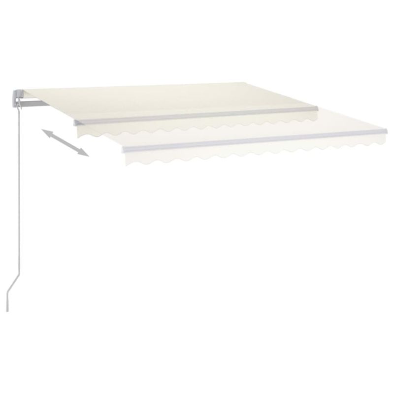 Casa si Gradina - Gradina si terasa - Umbrele si pavilioane - Umbrele - Copertina retractabila manual LED, crem, 450x350 cm - Infinity.ro