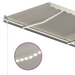 Casa si Gradina - Gradina si terasa - Umbrele si pavilioane - Umbrele - Copertina retractabila manual LED, crem, 450x350 cm - Infinity.ro