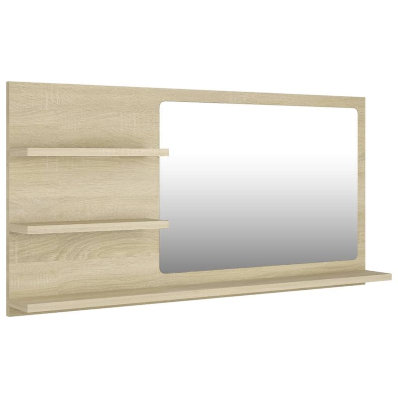 Casa si Gradina - Mobilier - Comode si corpuri - Masute de toaleta - Oglinda de baie, stejar Sonoma, 90 x 10,5 x 45 cm, PAL - Infinity.ro