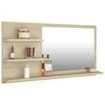 Casa si Gradina - Mobilier - Comode si corpuri - Masute de toaleta - Oglinda de baie, stejar Sonoma, 90 x 10,5 x 45 cm, PAL - Infinity.ro