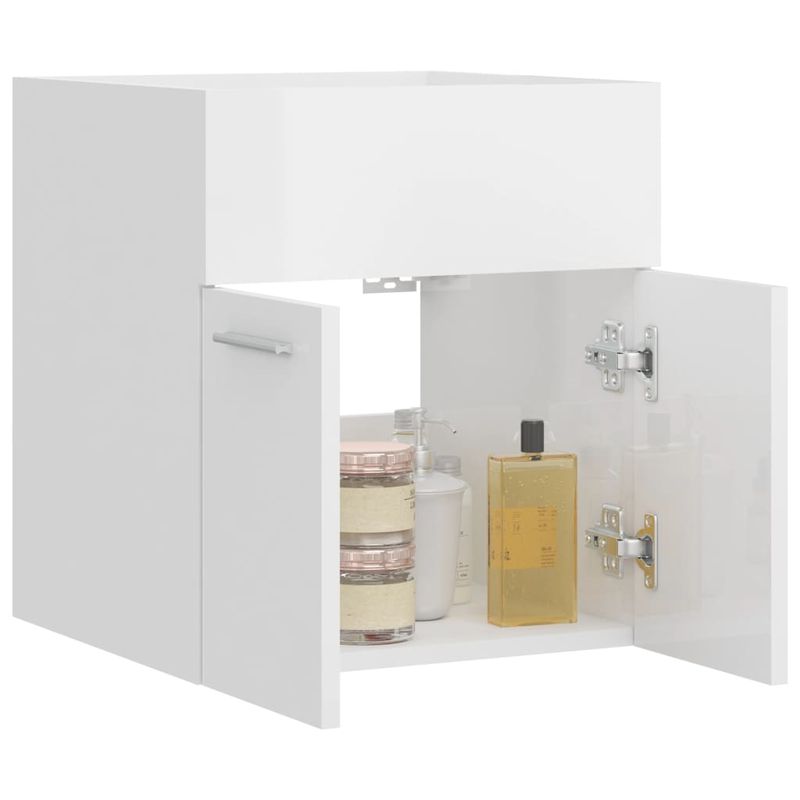 Casa si Gradina - Mobilier - Seturi de mobilier - Seturi baie - Masca de chiuveta, negru, 41x38,5x46 cm, PAL - Infinity.ro
