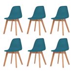 Casa si Gradina - Mobilier - Scaune si fotolii - Scaune - Scaune de bucatarie, 6 buc., turcoaz, plastic - Infinity.ro