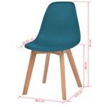 Casa si Gradina - Mobilier - Scaune si fotolii - Scaune - Scaune de bucatarie, 6 buc., turcoaz, plastic - Infinity.ro
