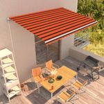Casa si Gradina - Gradina si terasa - Umbrele si pavilioane - Umbrele - Copertina retractabila manual, portocaliu & maro, 450 x 300 cm - Infinity.ro