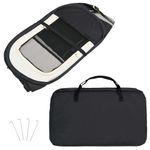 Petshop - Accesorii petshop - Culcusuri si custi - Tarcuri si colivii - Tarc de caini pliabil cu sac de transport, negru, 125x125x61 cm - Infinity.ro