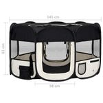 Petshop - Accesorii petshop - Culcusuri si custi - Tarcuri si colivii - Tarc de caini pliabil cu sac de transport, negru, 145x145x61 cm - Infinity.ro