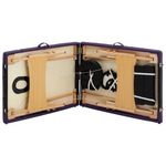 Ingrijire personala si Cosmetice - Sanatate si wellness - Articole wellness - Fotolii de masaj - Masa de masaj pliabila, 2 zone, negru, lemn - Infinity.ro