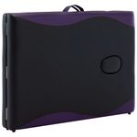 Ingrijire personala si Cosmetice - Sanatate si wellness - Articole wellness - Fotolii de masaj - Masa de masaj pliabila, 2 zone, negru, lemn - Infinity.ro