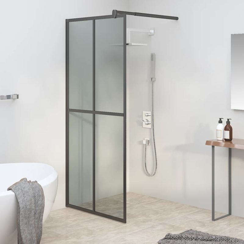 Casa si Gradina - Sanitare - Cazi si cabine de dus - Paravane si usi - Paravan dus walk-in 80x195 cm sticla securizata culoare inchisa - Infinity.ro