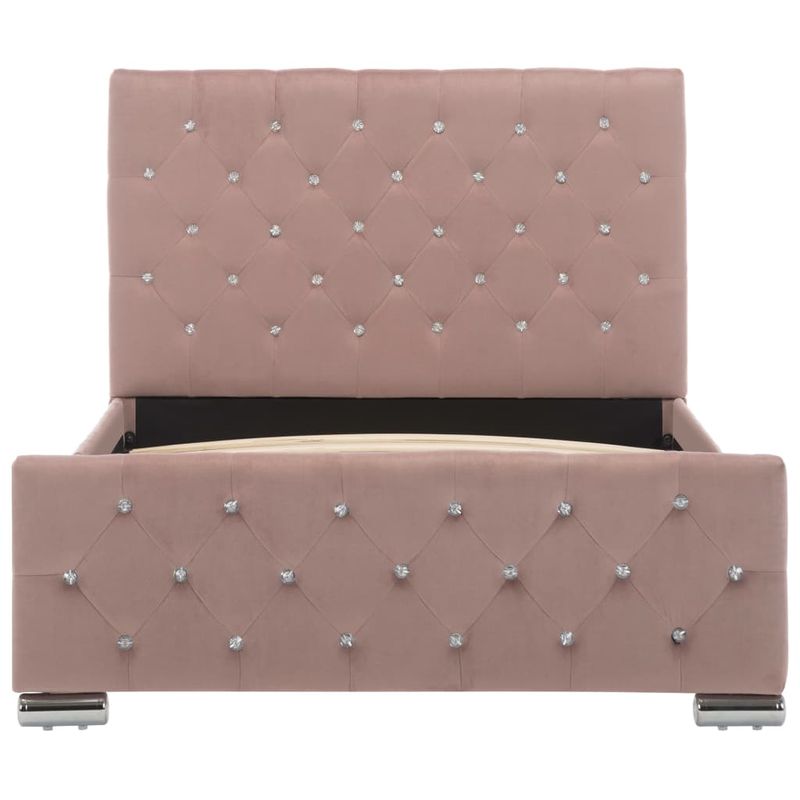 Casa si Gradina - Mobilier - Paturi si accesorii - Paturi - Cadru de pat, roz, 100 x 200 cm, catifea - Infinity.ro