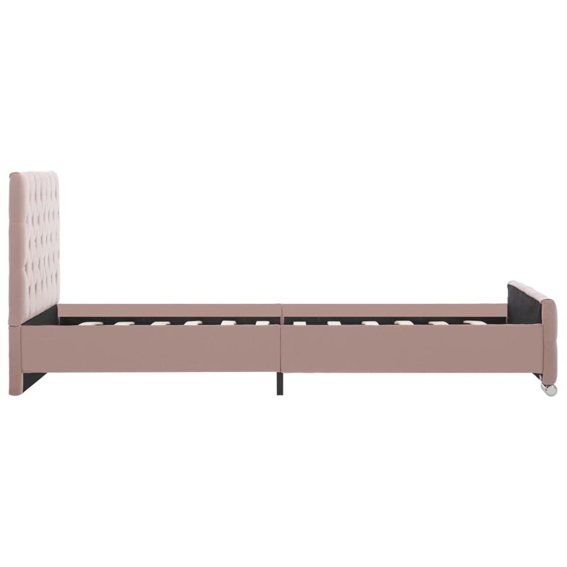 Casa si Gradina - Mobilier - Paturi si accesorii - Paturi - Cadru de pat, roz, 100 x 200 cm, catifea - Infinity.ro