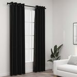 Casa si Gradina - Textile si covoare - Perdele si draperii - Perdele - Perdele opace, aspect panza, 2 buc., antracit, 140 x 245 cm - Infinity.ro