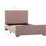Casa si Gradina - Mobilier - Paturi si accesorii - Paturi - Cadru de pat, roz, 100 x 200 cm, catifea - Infinity.ro