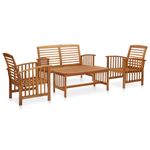 Casa si Gradina - Gradina si terasa - Mobilier exterior - Seturi mobila gradina - Set mobilier de gradina, 4 piese, lemn masiv de acacia - Infinity.ro