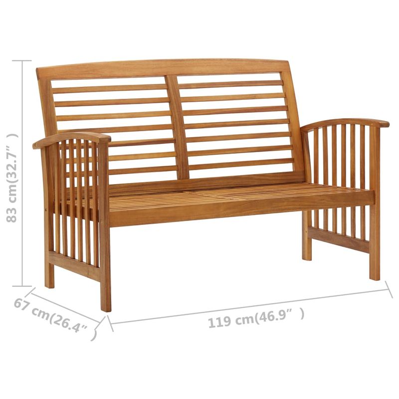 Casa si Gradina - Gradina si terasa - Mobilier exterior - Seturi mobila gradina - Set mobilier de gradina, 4 piese, lemn masiv de acacia - Infinity.ro