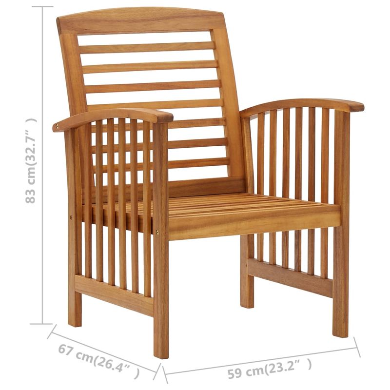 Casa si Gradina - Gradina si terasa - Mobilier exterior - Seturi mobila gradina - Set mobilier de gradina, 4 piese, lemn masiv de acacia - Infinity.ro