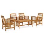 Casa si Gradina - Gradina si terasa - Mobilier exterior - Seturi mobila gradina - Set mobilier de gradina, 5 piese, lemn masiv de acacia - Infinity.ro
