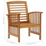 Casa si Gradina - Gradina si terasa - Mobilier exterior - Seturi mobila gradina - Set mobilier de gradina, 5 piese, lemn masiv de acacia - Infinity.ro