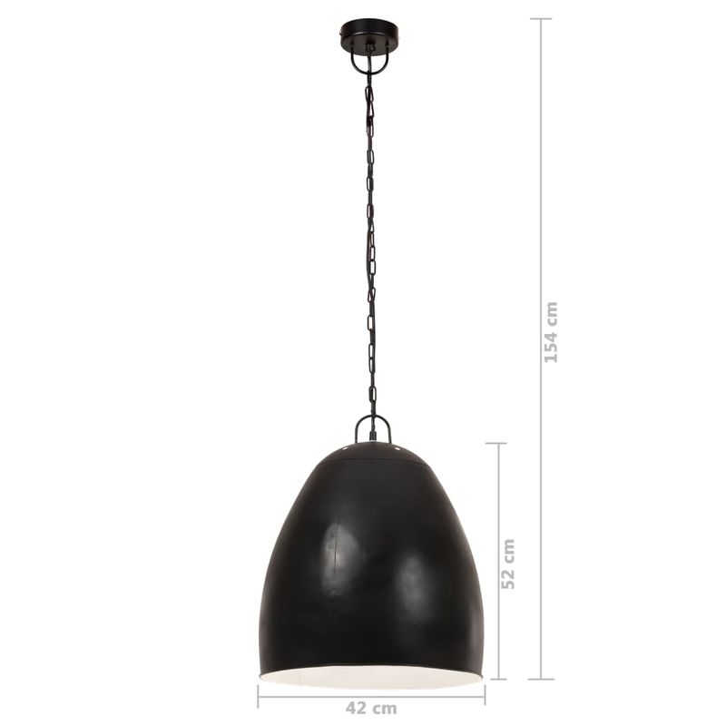 Casa si Gradina - Corpuri si surse de iluminat - Lustre si pendule - Lampa suspendata industriala , negru, 42 cm, rotund, 25 W, E27 - Infinity.ro