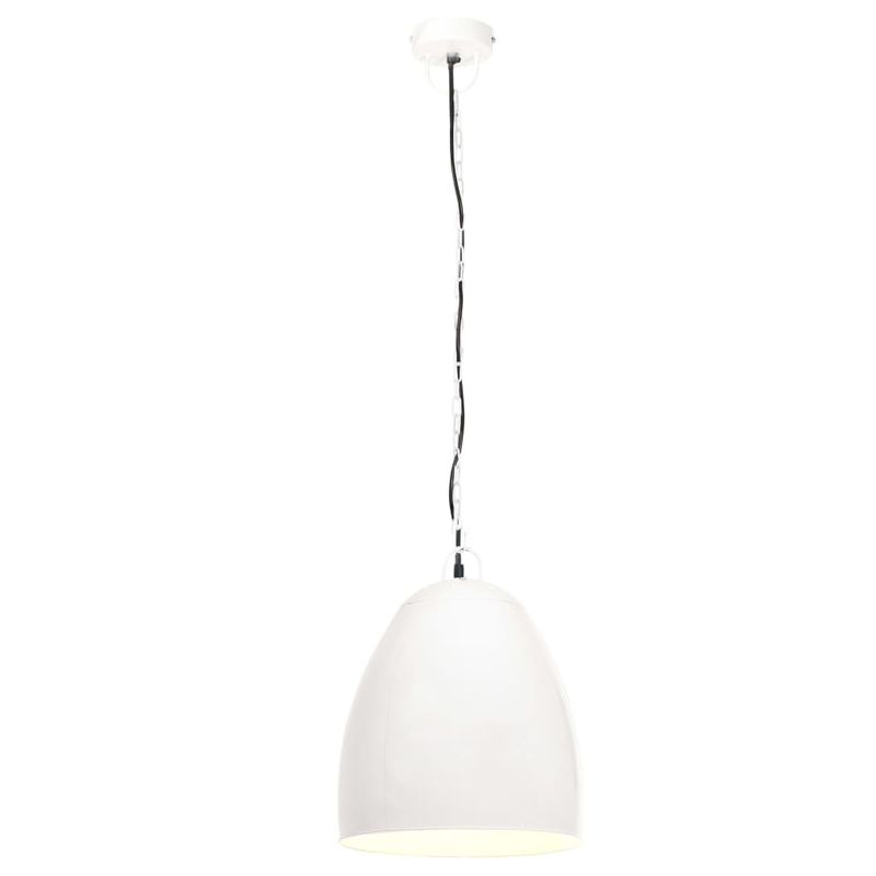 Casa si Gradina - Corpuri si surse de iluminat - Veioze si lampi - Lampi de veghe - Lampa suspendata industriala , 25 W, alb, 42 cm, E27, rotund - Infinity.ro