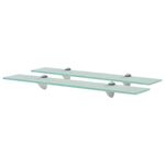 Casa si Gradina - Mobilier - Biblioteci si rafturi - Rafturi - Raft suspendat din sticla, 2 buc., 60 x 10 cm, sticla, 8 mm, transparent - Infinity.ro