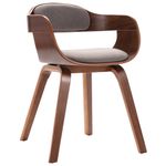 Casa si Gradina - Mobilier - Scaune si fotolii - Scaune - Scaun de bucatarie, gri taupe, lemn curbat & tesatura - Infinity.ro