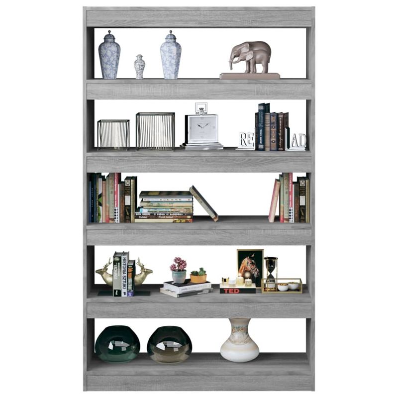 Casa si Gradina - Mobilier - Biblioteci si rafturi - Biblioteci - Biblioteca/Separator camera, gri sonoma, 100x30x166 cm - Infinity.ro