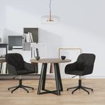 Casa si Gradina - Mobilier - Scaune si fotolii - Scaune - Scaune de bucatarie pivotante, 2 buc., negru, catifea - Infinity.ro