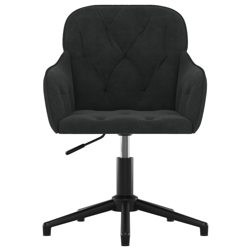 Casa si Gradina - Mobilier - Scaune si fotolii - Scaune - Scaune de bucatarie pivotante, 2 buc., negru, catifea - Infinity.ro