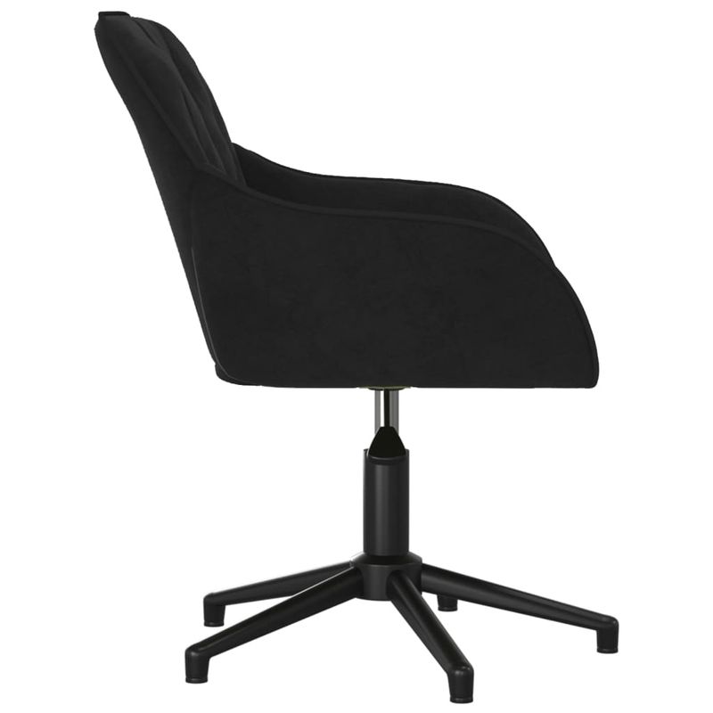 Casa si Gradina - Mobilier - Scaune si fotolii - Scaune - Scaune de bucatarie pivotante, 2 buc., negru, catifea - Infinity.ro