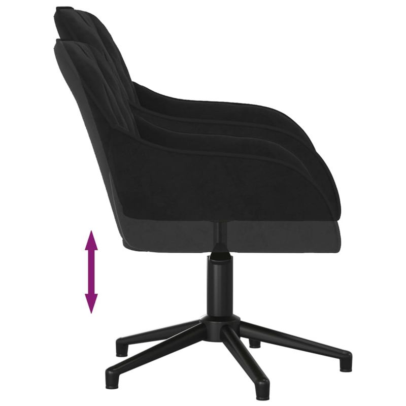 Casa si Gradina - Mobilier - Scaune si fotolii - Scaune - Scaune de bucatarie pivotante, 2 buc., negru, catifea - Infinity.ro