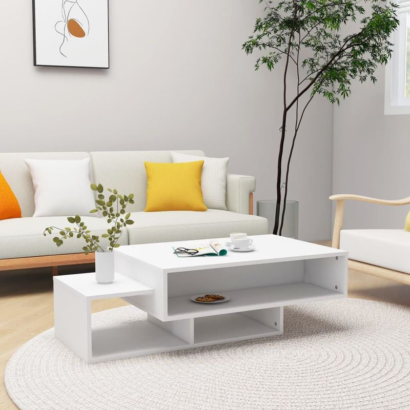 Casa si Gradina - Mobilier - Mese si birouri - Masute de cafea - Masuta de cafea, alb, 105x55x32 cm, PAL - Infinity.ro