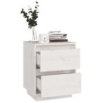 Casa si Gradina - Mobilier - Comode si corpuri - Noptiere - Noptiera, alb, 40x35x50 cm, lemn masiv de pin - Infinity.ro