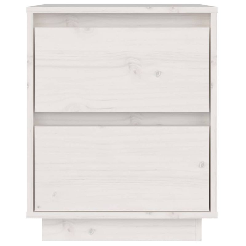 Casa si Gradina - Mobilier - Comode si corpuri - Noptiere - Noptiera, alb, 40x35x50 cm, lemn masiv de pin - Infinity.ro