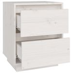 Casa si Gradina - Mobilier - Comode si corpuri - Noptiere - Noptiera, alb, 40x35x50 cm, lemn masiv de pin - Infinity.ro