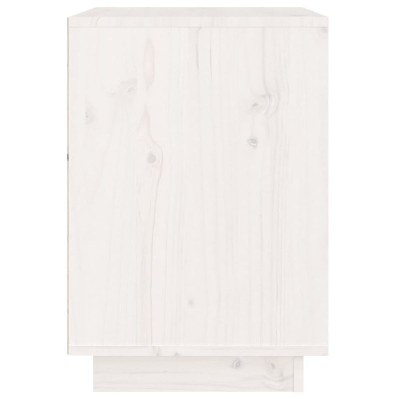 Casa si Gradina - Mobilier - Comode si corpuri - Noptiere - Noptiera, alb, 40x35x50 cm, lemn masiv de pin - Infinity.ro