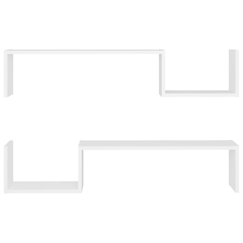 Casa si Gradina - Mobilier - Biblioteci si rafturi - Rafturi - Rafturi de perete, 2 buc., alb, 100x15x20 cm, PAL - Infinity.ro