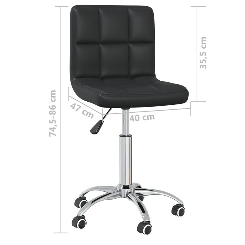 Casa si Gradina - Mobilier - Scaune si fotolii - Scaune - Scaune de bucatarie pivotante, negru, piele ecologica - Infinity.ro