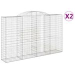 Casa si Gradina - Gradina si terasa - Garduri, panouri si accesorii - Cos gabion arcuit, 300x50x180/200 cm, fier galvanizat, cantitate în pachet: 2 - Infinity.ro