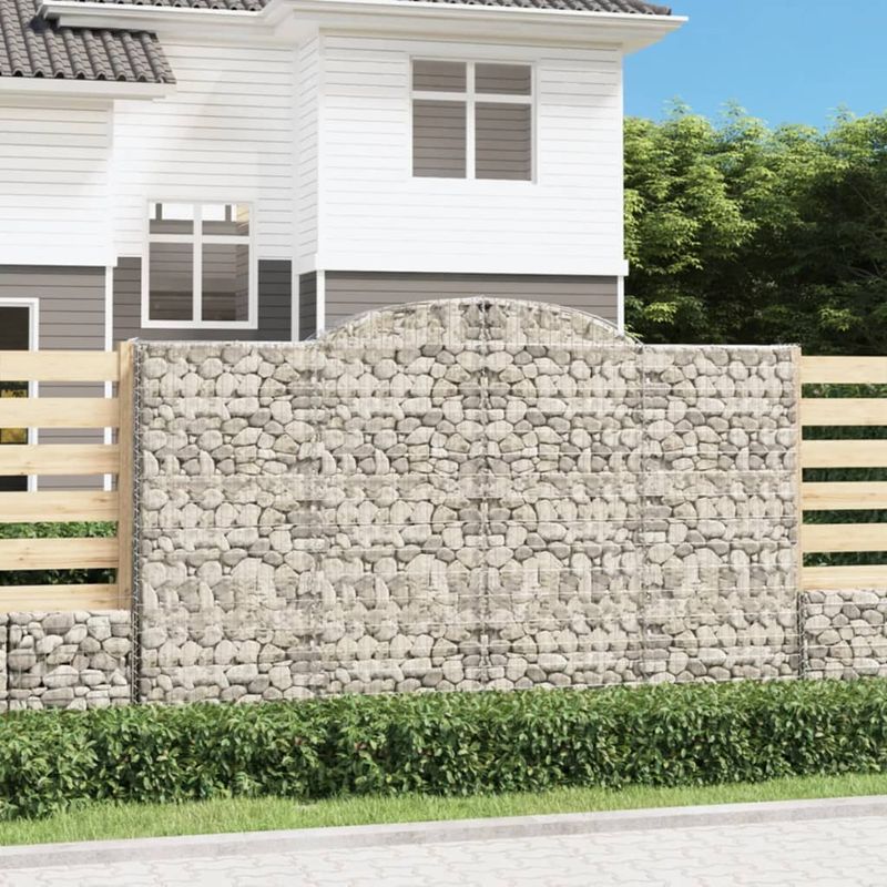 Casa si Gradina - Gradina si terasa - Garduri, panouri si accesorii - Cos gabion arcuit, 300x50x180/200 cm, fier galvanizat, cantitate în pachet: 2 - Infinity.ro