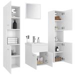 Casa si Gradina - Mobilier - Seturi de mobilier - Seturi baie - Set mobilier de baie, alb, lemn prelucrat - Infinity.ro