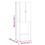 Casa si Gradina - Mobilier - Dulapuri si sifoniere - Dulapuri - Dulap masina de spalat, alb, 64x25,5x190 cm - Infinity.ro
