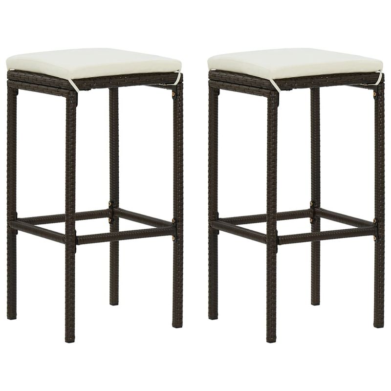 Casa si Gradina - Gradina si terasa - Mobilier exterior - Seturi mobila gradina - Set mobilier bar de gradina cu perne, 3 piese, maro - Infinity.ro