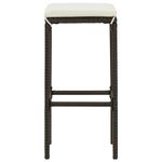 Casa si Gradina - Gradina si terasa - Mobilier exterior - Seturi mobila gradina - Set mobilier bar de gradina cu perne, 3 piese, maro - Infinity.ro