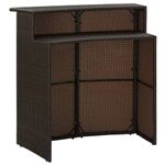 Casa si Gradina - Gradina si terasa - Mobilier exterior - Seturi mobila gradina - Set mobilier bar de gradina cu perne, 3 piese, maro - Infinity.ro