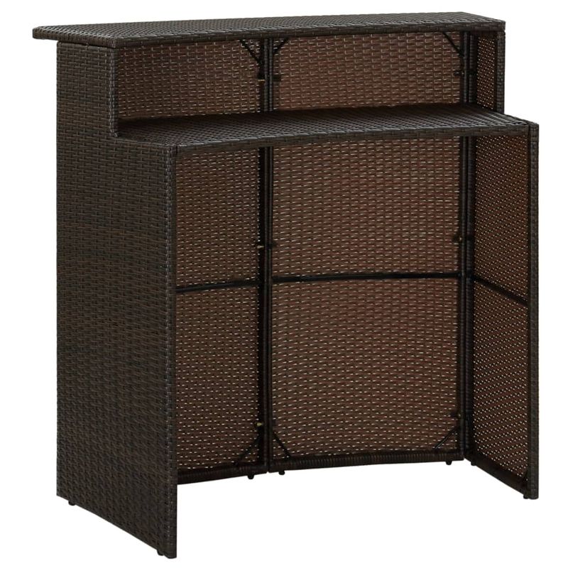 Casa si Gradina - Gradina si terasa - Mobilier exterior - Seturi mobila gradina - Set mobilier bar de gradina cu perne, 3 piese, maro - Infinity.ro